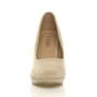 Natural Mid High Heel Court Shoes, Image 6 of 6