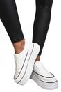 White iKrush White Breanna Platform Wedge Lace Up Trainers, Image 3 of 8