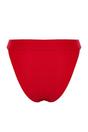 Red WOVCOR Red Textured Regular Waist Bikini Bottom with Minimal High Leg Fit, Image 3 of 4
