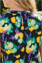 Green Curve Highneck Floral Midi Dress, Image 4 of 4