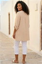 Stone Curve Textured Buttoned Tunic Top, Image 2 of 4