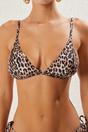 Multi WOVCOR Multi Leopard Print Triangle Bikini Top, Image 2 of 5