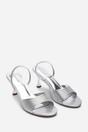 Silver Where's That From Silver Harmony Open Toe Mid Heel Sandal with Sling back, Image 4 of 6