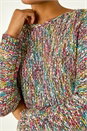 Multi  Patterned Tape Yarn Knit Jumper, Image 5 of 5