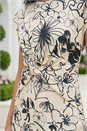 Ivory  Printed Twist Front Wrap Dress, Image 4 of 4