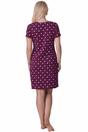 Purple Floral Dot Print Cotton Nightdress, Image 3 of 5