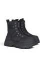 Black Womens Platform High Ankle Boots-Fusion, Image 2 of 7
