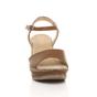 Tan AJVANI Tan High Wedge Heels Ankle Strap Cork Sandals, Image 6 of 6