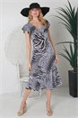 Black Julianna Printed Reversible Dress, Image 4 of 5