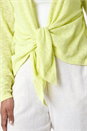 Lemon  Petite Waterfall Front Cotton Knit Cardigan, Image 5 of 5