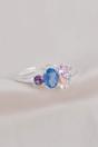 Multi Sterling Silver Colourful CZ One Size Ring, Image 4 of 4
