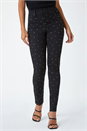 Black Diamante Embellished Stretch Jegging, Image 4 of 5