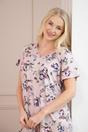 Mauve Camille Lingerie Mauve Lightweight Floral Print Nightdress, Image 2 of 5