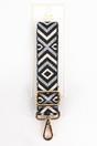 Grey Aztec Woven Bag Strap, Image 4 of 4