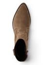 Camel Suede Leather Cowboy Western Ankle Boots, Image 7 of 8
