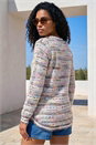 Lilac Space Dye Curved Hem Knit Jumper, Image 3 of 4