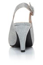 Silver Glitter Peep Toe Heels, Image 3 of 5