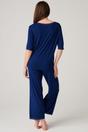 Navy British Boxers Navy "Navy Peony" Bamboo Lace Pyjama Set, Image 3 of 6