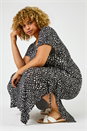 Black Curve Spot Print Maxi Dress, Image 5 of 5
