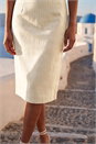 Neutral Stripe Pencil Skirt, Image 4 of 4