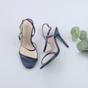 Navy Blue AJVANI Navy Blue Party Barely There Strappy High Heels, Image 4 of 6