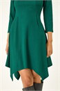 Forest  Asymmetric Textured Pleat Stretch Dress, Image 5 of 5