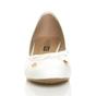 White AJVANI White Low Mid Wedge Heel Comfort Court Shoes, Image 6 of 6