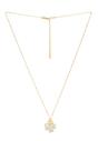 Gold Golden Clover Sparkle Floral Pendant., Image 1 of 5
