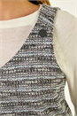 Black Textured A-Line Pocket Dress, Image 5 of 5