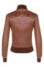 Tan MA-1 Leather Bomber Jacket-Abbotsford, Image 4 of 5