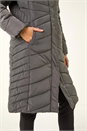 Charcoal Hooded Quilted Coat, Image 5 of 5