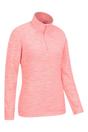 Coral Snowdon Melange Fleece Top, Image 4 of 4