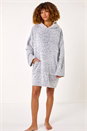 Light Grey Animal Print Lounge Blanket Hoodie, Image 2 of 7