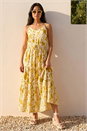 Ochre Petite Abstract Strappy Dress, Image 1 of 4