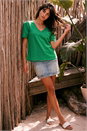Green Dusk Ric Rac Trim T-Shirt, Image 3 of 4