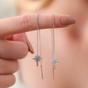 Silver Spero Silver Northernstar Starbust Sterling Silver Chain Drop Earring - Pair, Image 3 of 4
