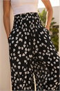 Black Heart Print Palazzo Trouser, Image 4 of 4