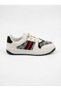 Black iKrush Black Pearl Patterned Panel Lace Up Trainers, Image 1 of 5
