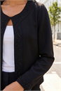 Black Beaded Trim Open Jacket, Image 4 of 4