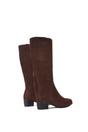 Brown ‘Anne’ Knee High Boots with Low Block Heel, Image 4 of 6