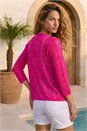 Cerise Detailed Draped Knit Shrug, Image 2 of 4