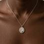 Silver Spero Silver Moon Embossed Silhouette Sterling Silver Medal Necklace, Image 2 of 3
