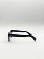 Black Square Sunglasses in Black Leopard, Image 4 of 8