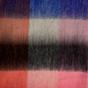 Multi Soft Chunky Checked Scarf with Tassels in Blue Berry, Image 3 of 4