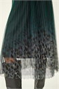 Emerald Printed Pleat Mesh Skirt, Image 5 of 5