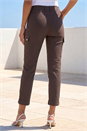 Chocolate Turn Up Stretch Cargo Trousers, Image 3 of 4