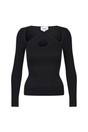 Black Cross Over Sculpting T-Shirt, Image 1 of 5