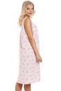 Pink Camille Lingerie Pink Floral Lightweight Sleeveless Nightdress, Image 4 of 6