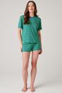 Green "Sunny St Ives" Bamboo Short Pyjama Set, Image 1 of 4