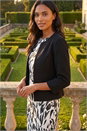 Black Tailored Jacquard Jacket, Image 1 of 4